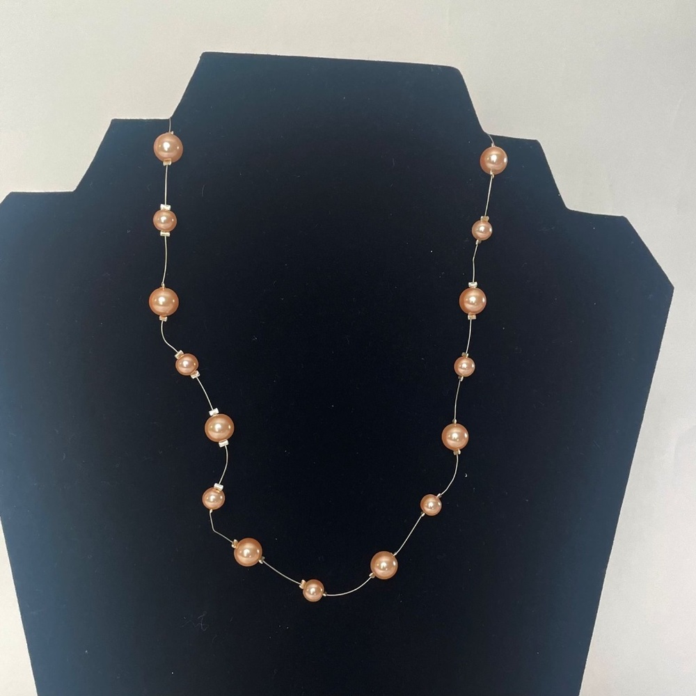 Carolee Gracefully Long Blush Pink Pearl Necklace